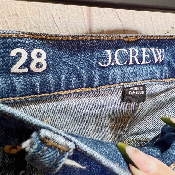 J Crew Classic Straight Leg Jeans Womens 28 Medium Wash Hi Waist Ankle Mom Pants - Picture 5 of 8